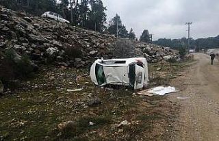 Yılanlı dağında kaza: 1 yaralı