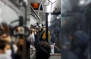 Yolcu otobüsünde son dakika yoğunluğu tartışmaya...