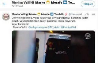 Yolda kalan yaşlı ve engelli adamın imdadına emniyet...