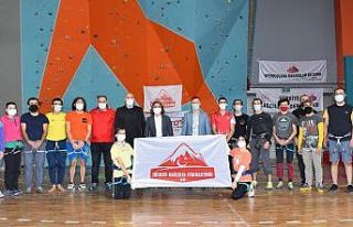 Yomra Cimnastik Spor Kompleksinde yapılan tırmanma...