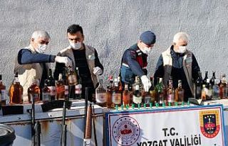 Yozgat’ta 310 litre sahte içki ele geçirildi