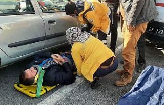 Zincirleme trafik kazası:1 yaralı