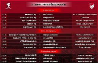 Ziraat Türkiye Kupası 5. Eleme Turu programı açıklandı