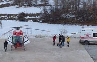 112 helikopteri 2 kez Bahçeraray’a uçtu