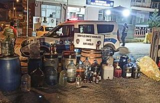 619 litre kaçak içki ele geçirildi