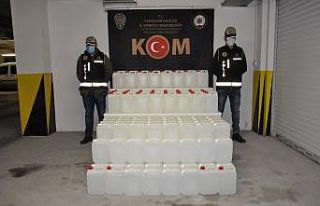 720 litre etil alkol ele geçirildi