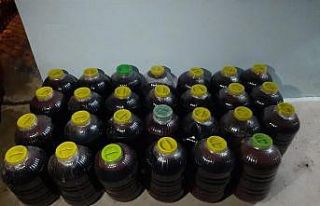 800 litre el yapımı şarap ele geçirildi