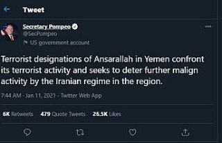 ABD Dışişleri Bakanı Pompeo: “ABD, Husiler’i...