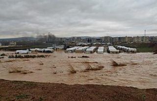 Afrin’deki sığınmacı kampları sular altında...