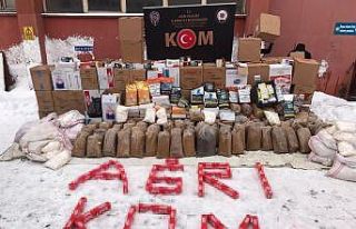 Ağrı’da 130 kilo ambalajlı, 450 kilo da açık...