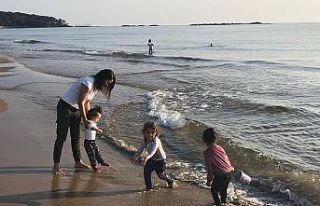 Alanya’da yılın ilk günlerinde deniz keyfi