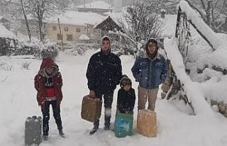 Amasya’da kar sevinci