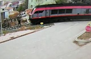Amasya’daki feci tren kazası kamerada