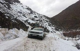 Arızadan dönen VEDAŞ ekiplerinin önüne çığ...