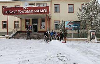 Aşkale’de karla mücadele çalışmaları