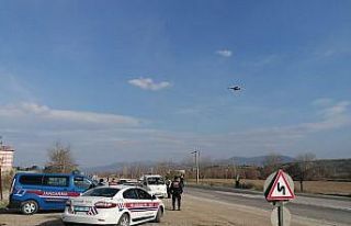 Balıkesir’de trafik havadan denetlendi