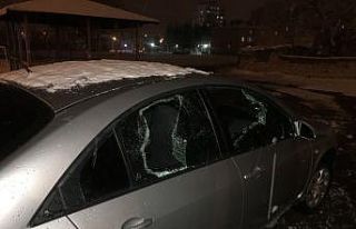 Baltayla saldırdıkları otomobilin sürücüsünü...