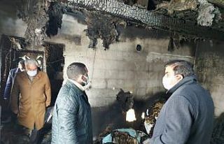 Başkan Çalkın’ndan evi yanan Acar ailesine anlamlı...