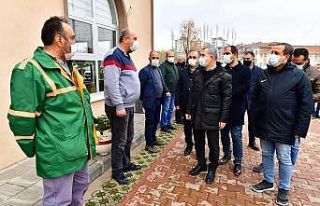 Başkan Çınar, temizlik ekipleriyle bir araya geldi