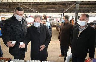 Başkan Özdoğan ilçe pazar esnafını ziyaret etti