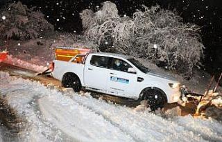 Başkan Palancıoğlu, karla mücadele için sahadaydı