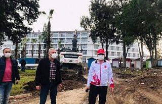 Başkan Topaloğlu Atatürk Parkındaki çalışmaları...