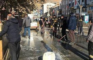 Bayburt’ta Covid- 19 tedbirleri kapsamında cadde...