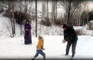 Bayburt’ta kar keyfi