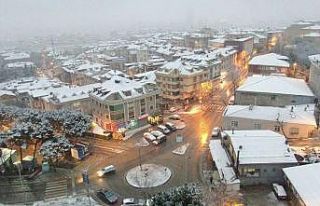 Beyaza bürünen İstanbul havadan görüntülendi