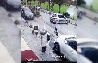 Beykoz’da feci motosiklet kazası kamerada