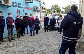 Biga itfaiyesinden yangın tatbikatı