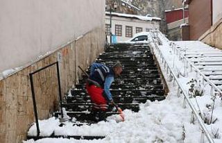 Bitlis’te günde 200 kamyon kar şehir dışına...