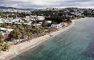 Bodrum sahillerinde sessizlik