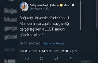 Boğaziçi Üniversitesi önünde Kabe fotoğrafının...