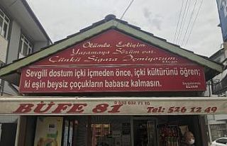 Bu büfede derdi olana alkol satılmıyor