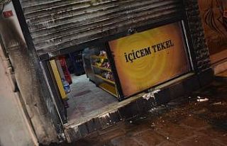 Büfeyi ateşe verdi, kaçarken polise çarptı