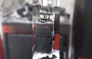 Burhaniye’de bir evin kazan dairesinde çıkan yangın...