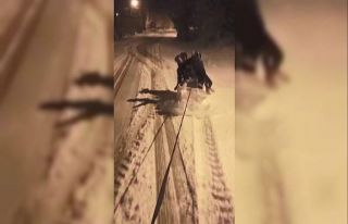 Buzdolabı kızakları oldu, o anlar cep telefonu...