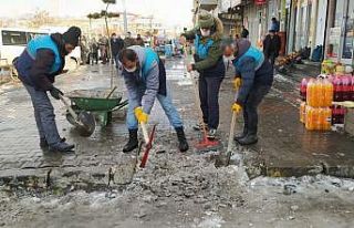 Çaldıran’da kış ortasında bahar temizliği