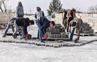 Ceylanpınar’da kilitli parke çalışması