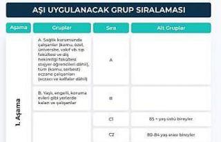 Covid-19 aşısı olacak grupların sıralaması belli...