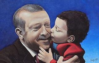Cumhurbaşkanı Erdoğan, tablo için teşekkür etti