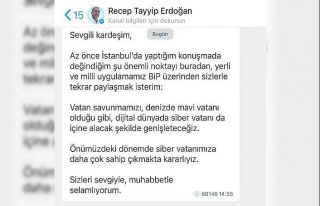 Cumhurbaşkanı Erdoğan’dan BİP paylaşımı