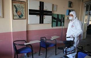 Denizli dip bucak dezenfekte ediliyor