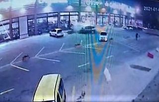 Dinlenme tesisindeki dehşet anları kameraya yansıdı