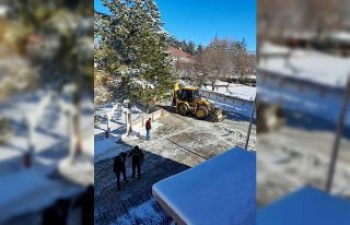 Dumlupınar’da kar ve buz ile mücadele