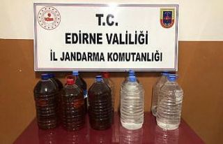 Edirne’de 110 litre kaçak içki