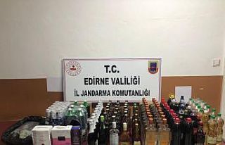 Edirne’de 155 litre kaçak alkol ele geçirildi