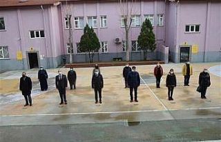 Edremit okullarda İstiklal Marşı okundu