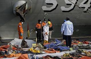 Endonezya’da düşen yolcu uçağının enkazını...